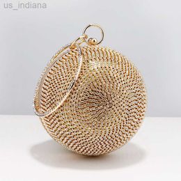 Sacs de soirée Sac à dîner incrusté de diamants Sac rond pour femmes Robe vintage Tennis de table Sac à main Z230719