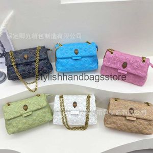 Avondtassen geborduurd kleine vierkante tas regenboogketen dames enkele schouder crossbody nieuw voor lente/zomer 2024 H240417