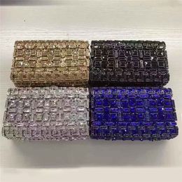 Sacs de soirée est Highgrade Crystal Bag Full Diamond Clutch Lady Prom Dinner ing Femmes Sacs à main Bourse 230725