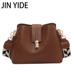 Sacs de soirée Sacs de soirée JIN YIDE Vintage Simple Petit PU Cuir Seau Sac À Bandoulière pour Femmes Designer De Mode Dame De Luxe Noir Épaule Sac À Main 230407 Z230703