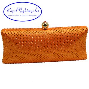 Sacs de soirée Usine directement en gros Orange Crystal Diamond Purse Clutch Boxed Bag and Embrayages 230725