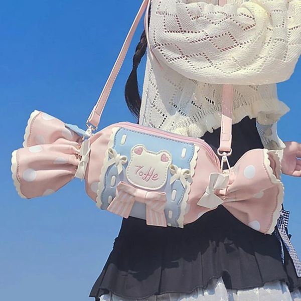 Bolsos de noche fanchila kawaii lolita bolso de mujer moda caramelo lindo hombro dulce estilo femenino bolso mujer jk uniforme crossbody