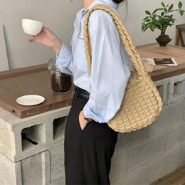 Avondtassen Fashiob Ruches Vrouwen Schouder Designer Zachte Pu Leer Crossbody Casual Bohos Messenger Bag Kleine Tote Portemonnees 2023