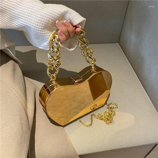 Sacs de soirée Fashion Box Box Sac épaisses Chaînes Crossbody for Women Fruit Design Handbags Migne Spower Clutch