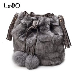 Avondtassen Mode Herfst Winter Vrouwen Schoudertas Luipaard Pluche Bont Harige Dames Crossbody Vrouwelijke Kwastje Bal Bolsos Mujer 230831