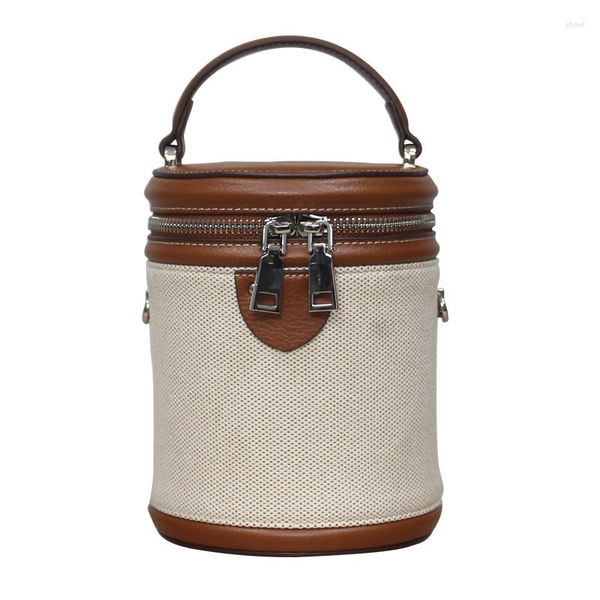 Sacs de soirée mode bouteille forme sac à main en cuir de vache cylindrique seau sac rétro dame épaule petit Mini messager filles sac à main