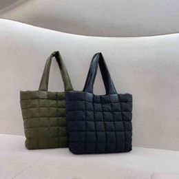 Avondtassen mode katoenen kussen dames schouderontwerper grote quilt tote merken lingge in de ruimte voor handtas shopper 220507