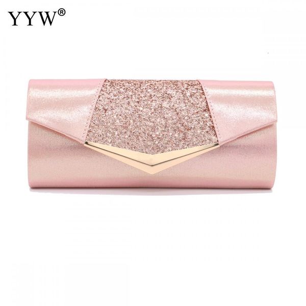 Bolsos de noche Moda Crystal Lentejuelas Embrague para las mujeres Fiesta Boda Embragues Monedero Mujer Rosa Plata Carteras Bolsa Prom 230325