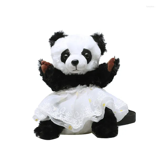 Sacs de soirée Mode Mignon Peluche Sac Panda Poupée Épaule Femmes Dessin Animé Bandoulière Pour Sac À Main Shopper Bourse Sac Fourre-tout