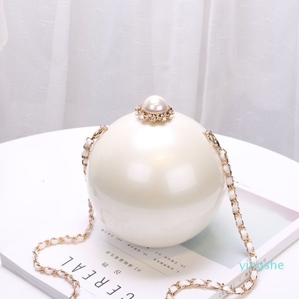 Sacs de soirée Design de mode perle boule fête femme sacs à main mondial sphérique acrylique étui rigide épaule petit sac à bandoulière 221128