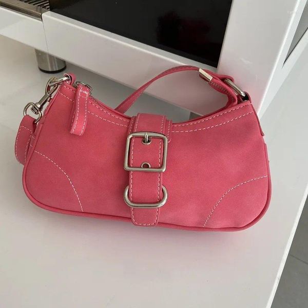 Bolsos de noche Diseño de moda Hombro de las mujeres Crossbody Vintage Rose Red Ladies Cadena Bolsa de axila Chicas femeninas Embrague Bolsos Bolsos