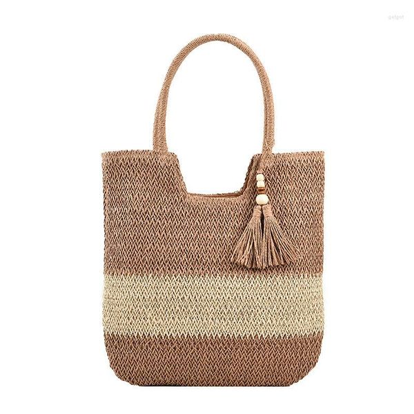 Sacs de soirée Fashion Designer Straw Women's Handbags Bag Bohemian Beach Travel Purses For Women Shoulder