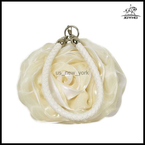 Sacs de soirée Mode Sac de soirée Rose Flower Bride Bag Purse robe complète sac à main Embrayage de mariage Femmes Party Wallet Dinner Small Purse bolso HKD230821