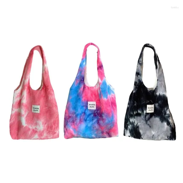 Bolsas de noche Fashion Forward Tie Dye Handbag Girls reutilizable en los hombros y resistentes para los entusiastas del aire libre