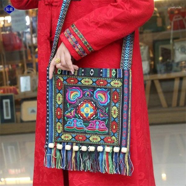 Bolsas de noche Bolso de moda Lady Bolsa de hombro Tote Monedero Cuero Mujeres Messenger Hobo Almacenamiento hecho a mano Estilo chino Compras
