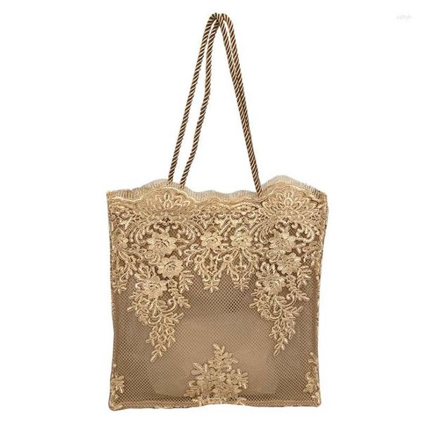 Bolsos de noche, bolso de mano de encaje a la moda para mujer, bolso de playa de verano, bolso de mano para boda, fiesta nupcial, bolso femenino, compras de hombro para mujer