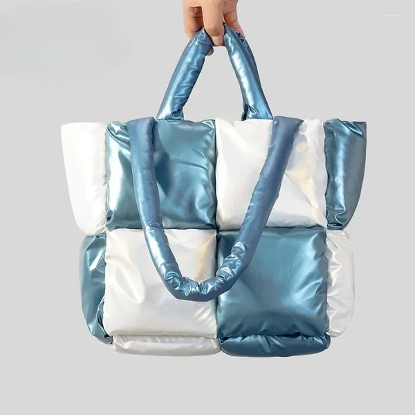 Bolsas de noche Moda Tote grande Acolchado Bolsos acolchados Diseñador Mujeres Hombro Lujo Nylon Abajo Algodón Bolsa Cruzada Monedero de invierno B8