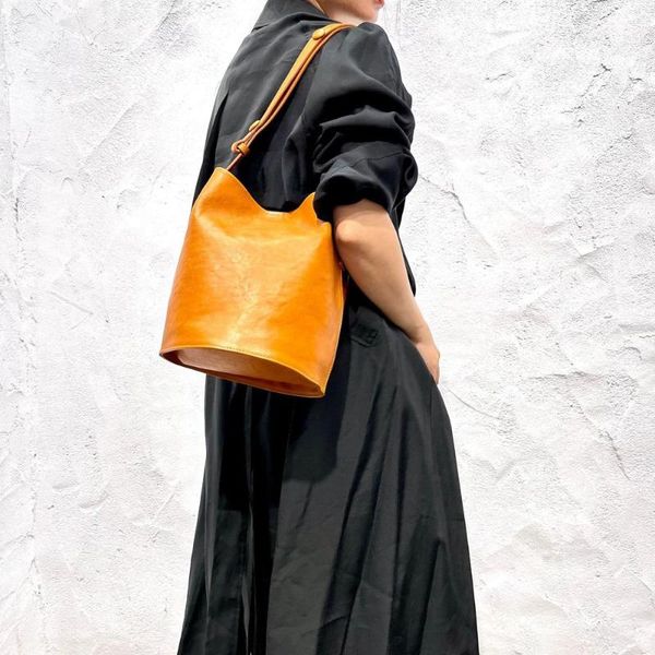 Sacs de soirée mode sac à bandoulière en cuir femme classique peau de vache naturelle seau fourre-tout Euro Cool Design Packs
