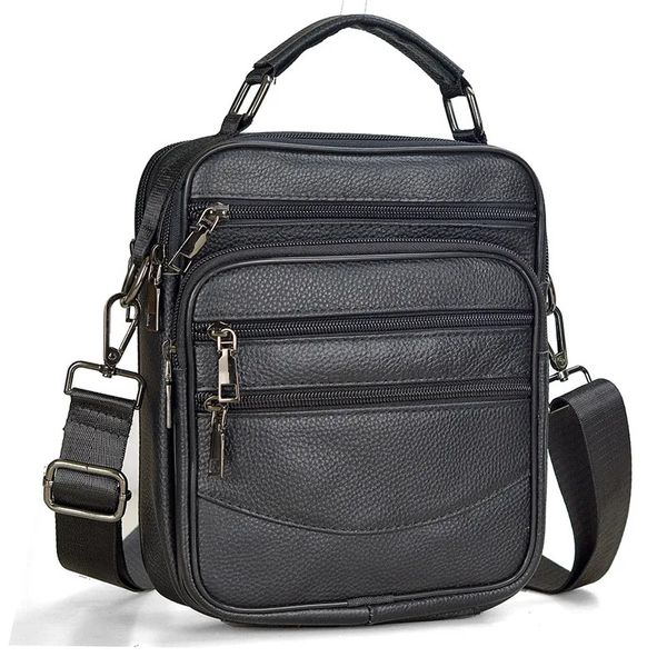 Bolsos de noche Bolsos de cuero genuino para hombre a la moda, bolso de hombro pequeño para hombre para tableta, bolsos de mensajero de oficina de alta calidad, bolso cruzado para hombre 231108