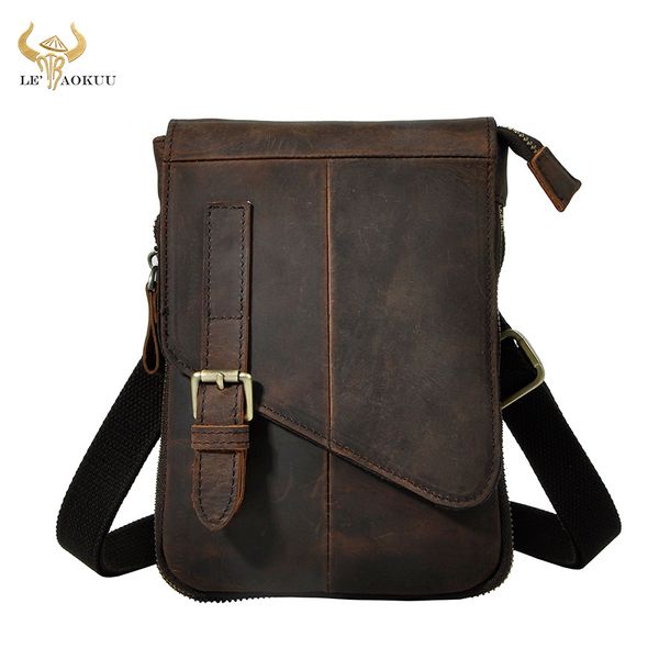 Bolsos de noche Moda Calidad Cuero real Hombre Casual Multifunción mensajero Satchel Tablet Bolso de hombro Fanny Cinturón Paquete Hombres 611-6-d 230403