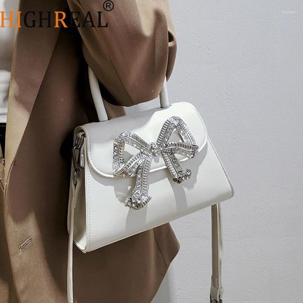 Bolsos de noche Moda Rhinestone Big Bow Bolsos Mujeres Elegante Boutique Glittering Lentejuelas Crossbody Señoras Monederos Negros Alta Calidad