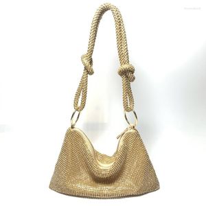 Avondtassen Mode Strass Knoop Vrouwen Schouder Designer Diamanten Dame Handtassen Luxe Kristal Tas Glitter Clutch Portemonnee