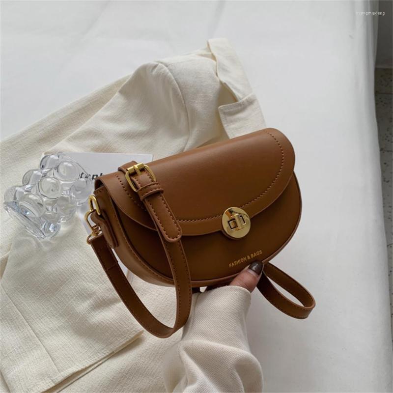 Sacs de soirée mode Simple sac à bandoulière en cuir pour femmes 2023 couleur unie épaule Messenger dame voyage petits sacs à main et sacs à main Sac