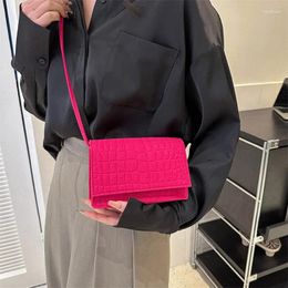 Bolsos de noche moda de color sólido de color sólido hombro portátil para femenino bolsas casuales