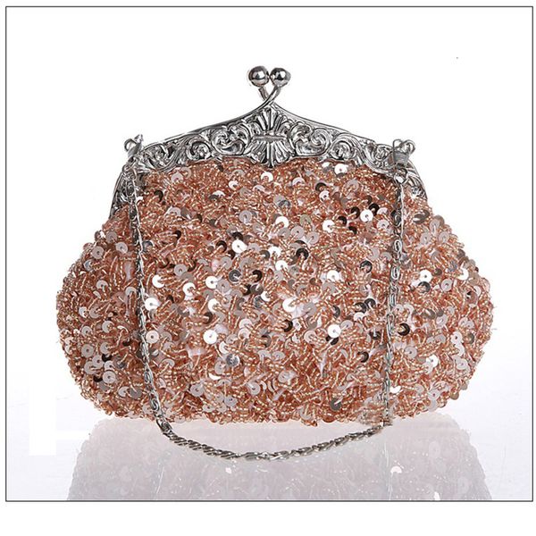 Sacs de soirée Mode Vintage Perlé Brodé Sac à main Diamant Paillettes Embrayage Main Mariée 230204