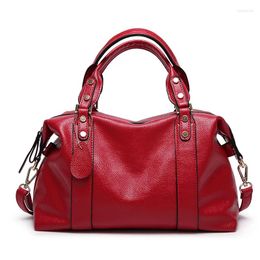 Avondtassen Mode Dames Lederen Schoudertas Handtas Effen Kleur Zacht Dames Messenger Bag Dame Tote Crossbody 2024