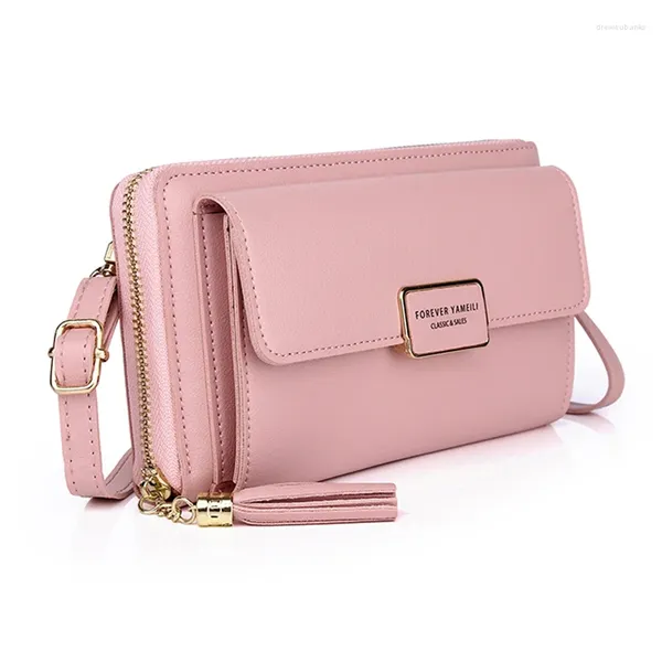 Sacs de soirée Fashion Femmes Sac de téléphone mobile Dames Small PU Le cuir épaule portefeuille crossbody femelle Phone Phone Mini Messenger