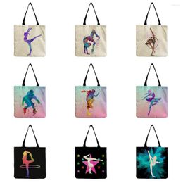 Avondtassen vrouwelijke handtassen hoge capaciteit all-match outdoor eco herbruikbare boodschappentas dames schouder ritmische gymnastiek reistas