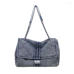 Sacs de soirée pour femmes grande capacité Denim tissu femmes chaîne épaule bandoulière sac fourre-tout sacs à main Bolsas Para Mujeres