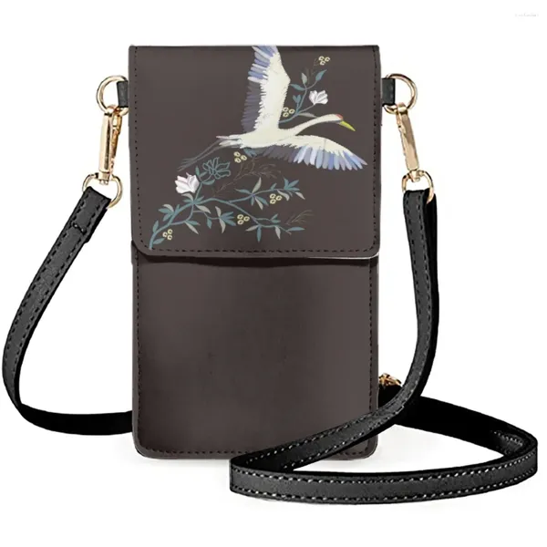 Bolsas de noche Forudesigns Animales bordados Bolsa de teléfono celular Lady Proteger Protect Exquisito Design Makeup PU Material de hombro Satchel