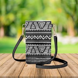 Avondtassen starten voor geometrische tribale vintage Aztec mobiele telefoontas unisex traditionele dames make -up handtassen modern stijlvol