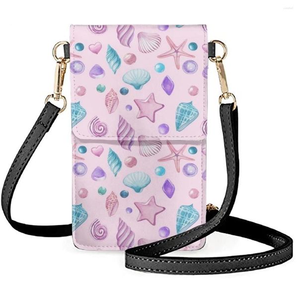 Sacs de soirée FORUDESIGNS Shell Perle Téléphone Épaule Conception Dames Sac Cosmétique Messenger Satchel Modèle D'étoile De Mer Sacs À Main De Voyage