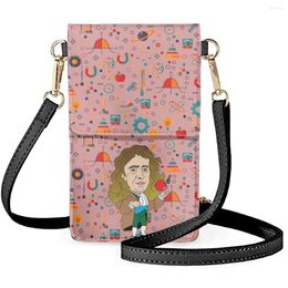 Sacs de soirée FORUDESIGNS Objet Symbole Conception Sac de téléphone portable Unisexe Personnage de dessin animé Apple Épaule PU Matériel Messenger Pack