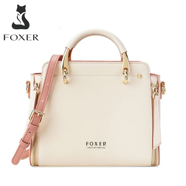 Bolsos de noche FOXER Bolsos de cuero dividido Bolsos de mujer Bolsos elegantes para bolsos de hombro femeninos Bolso bandolera de gran capacidad Bolso de mensajero con estilo 230627