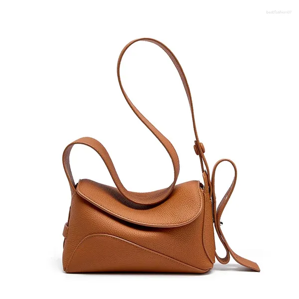 Sacs de soirée Sac à bandoulière en cuir véritable pour femme en peau de vache grande marque bandoulière créative sacs à main polyvalents designer de luxe de haute qualité