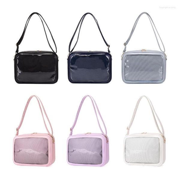 Sacs de soirée Girl School Messenger Sac Femmes Clear Bandbody Lady Mignon Épaule JK Sac à main avec sangle réglable