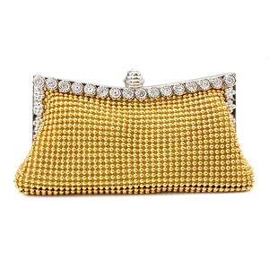 Sacs de soirée or pochette paillettes perle concepteur élégant femme sacs de fête Vintage mode mariée sac à main argent sac à main 230718