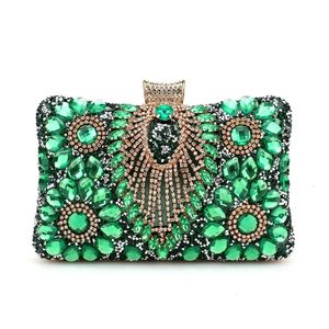 Avondtassen Groen Kwastje Dames Avondtassen Diamanten Kleine Dag Clutch Luxe Keten Schouderhandtassen Voor Feesthouder Portemonnee 231129