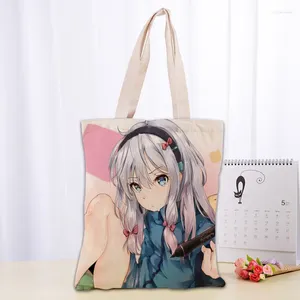 Avondtassen handtassen eromanga sensei canvas draagtas katoenen doek schouder shopper voor vrouwen eco opvouwbaar herbruikbaar winkelen 0331