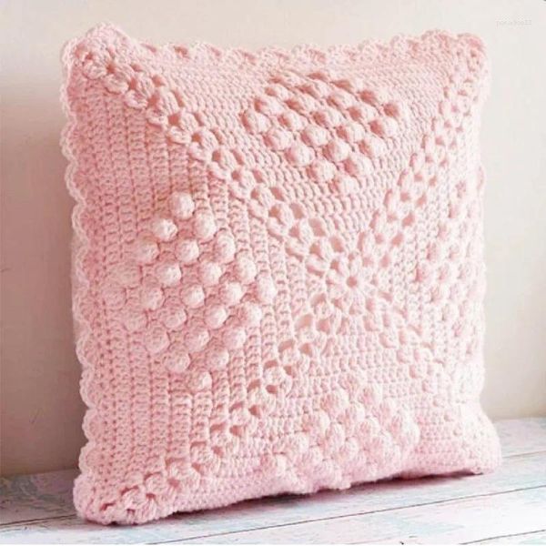 Sacs de soirée Crochet fait à la main Couleur Pure Simple Oreiller Sac Coussin Princesse Frais Doux et confortable