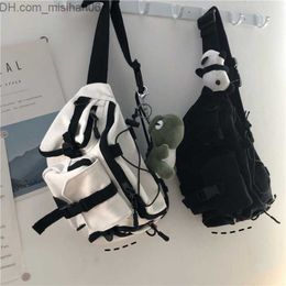 Bolsos de noche Harajuku Techwear Canvas Sling Bag Gothic Crossbody Bolsos para mujeres Bolso Monederos y bolsos Bolsas Feminina Shoulder Frog 220804 Z230630