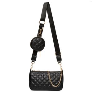 Avondtassen Herald gewatteerde kleine crossbody tas voor dames Trendy design schouder handtas clutch met portemonnee kettingriem