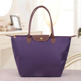 Bolsas de noche de alta calidad clásico portátil plegable bola de masa bolso mujer viaje ligero bolso de compras impermeable nylon hombro sac grande