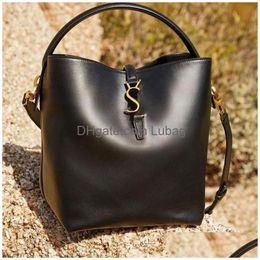 Вечерние сумки Высококачественная модная сумка-мешок Le37 Женская сумка-тоут Дизайнерские кошельки Сумки из натуральной кожи Shoder высокой емкости Gold Dhbed