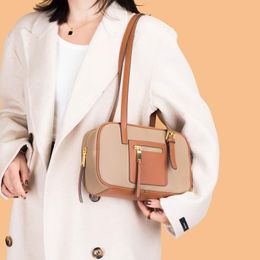 Abendtaschen Hohe Qualität Echtes Leder Frauen Umhängetasche Farbe Kontrast Luxus Designer Unter Arm Mode Tote Handtaschen Für