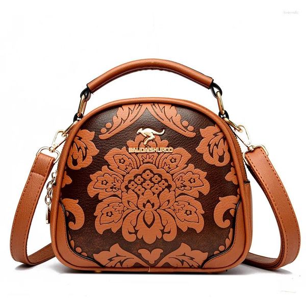 Sacs de soirée Sac à main en cuir souple de haute qualité pour Ladys Vêtements Épaule Style chinois Sac de couleur unie pour femmes